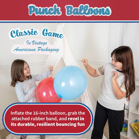 Way Back Toys Punch Balloon Set of 2, Novelty Family Fun Game for Ages 5 and up...