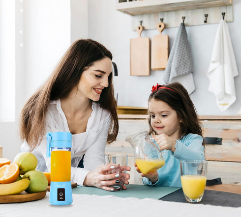 Portable Blender, Mixer, USB Rechargeble, Personal Blender, Handheld Blender, Travel, Gym, Home, Outdoor, Office (Blue)...