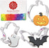 Halloween Cookie Cutters 3-Pc. Set Made in USA by Ann Clark, Pumpkin, Ghost, Bat...