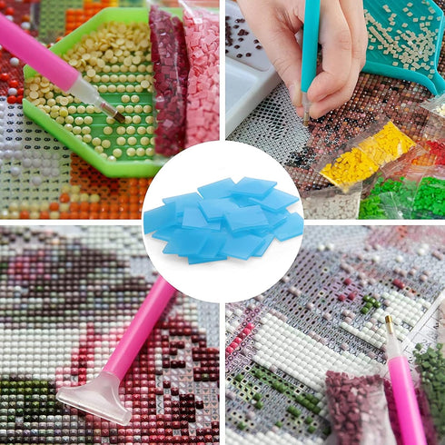 80pcs Diamond Painting Glue Clay, Colorful Painting Clay Wax Embroidery Cross-Stitch Painting Set Tool DIY Diamond Wax Tool for Embroidery Accesso...