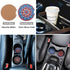 6 Piece Mandala Car Accessories Set Include Boho Steering Wheel Cover Absorbent Mandala Ceramic Coasters Handmade Crystal Window Car Hanging Ornam...