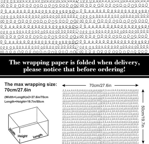 AnyDesign 12 Sheet Black White Wrapping Paper Minimalist Gift Wrap Paper Bulk Geometric Stripes Dots Art Craft Paper for Birthday Graduation DIY C...