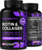Biotin Vitamins for Hair, Skin & Nails - Biotin 5000mcg, Keratin & Collagen - Hair Supplement for Women & Men with Marine Collagen Peptides & B Co...