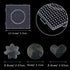 Allazone 5 mm 10 Pack Fuse Beads Boards, Large Round Square Clear Plastic Pegboards with 6 PCS White Beads Tweezers, 10 PCS Ironing Paper and Keyc...