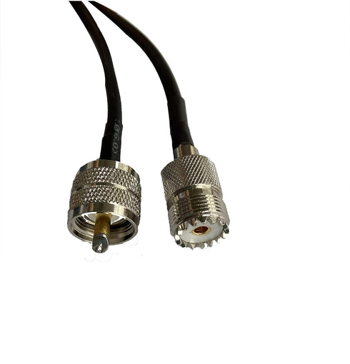 SHANGYI 3 feet UHF PL259 Male to UHF SO239 Female Extension RG58 Coaxial Jumper Pigtail Cable for CB Ham Radio Amateur Radio Walkie Talkie Equipme...