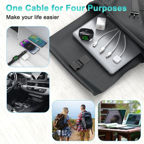 for Apple Watch Charger USB C 38W PD Fast Wall Plug for Apple Watch/iPhone/Airpods, 4 in 2 Travel iWatch & iPhone Charger for iWatch Series 3/4/5/...