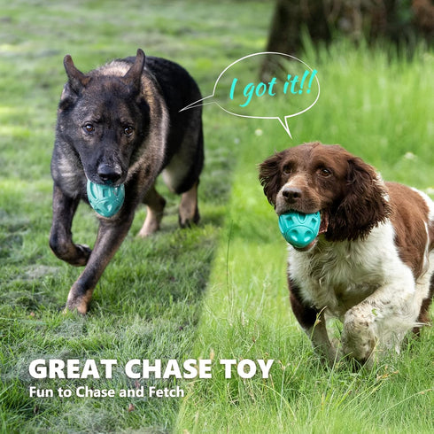 Squeaky Dog Toys for Aggressive Chewers: Rubber Interactive Puppy Ball with Squeaker,Almost Indestructible Tough Durable Pet Chew Toys for Medium ...