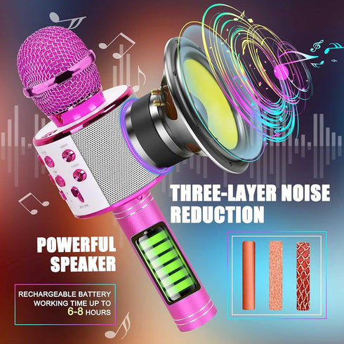 Toys for 5 6 7 8 9 10 Year Old Girls, Karaoke Microphone for Kids Visit Toys for Kids for Girls Age 4-12 Interactive Toys for Girls Easter Basket ...