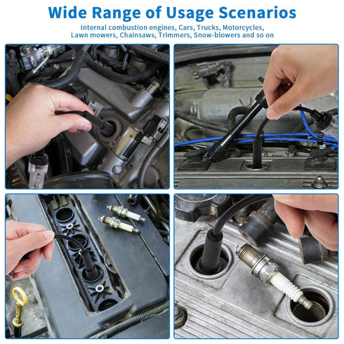 Inline Spark Tester Engine Ignition - SAN AUSTIN Small Engine Plug Ignition Straight Boot Tester Light, Spark Plug Coil Diagnostic Detector Tool (...
