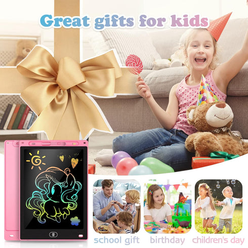 2 Pack LCD Writing Tablet for Kids 10 inch, Preschool Toys for Baby Girl Boy, Toddler Drawing Board Toy for Ages 2-4 5-7 6-8 9 8-12 Years Old, Eas...