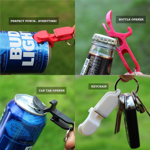 Shotgun tool bottle opener keychain - 5 pack - beer bong shotgunning tool - great for parties, party favors, gift, drinking accessories...