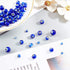 PH PandaHall 390 Pcs 4 Size Blue Evil Eye Glass Beads Round Evil Eye Beads 4/6/8/10mm Evil Eye Lampwork Glass Beads Handmade Lampwork Evil Eye Cha...