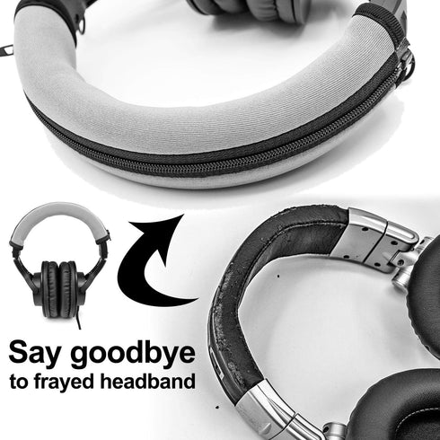 Replacement Headband Cover Compatible ATH M50X M50 M40X M40 M30X M20X Headphones (Silver)...