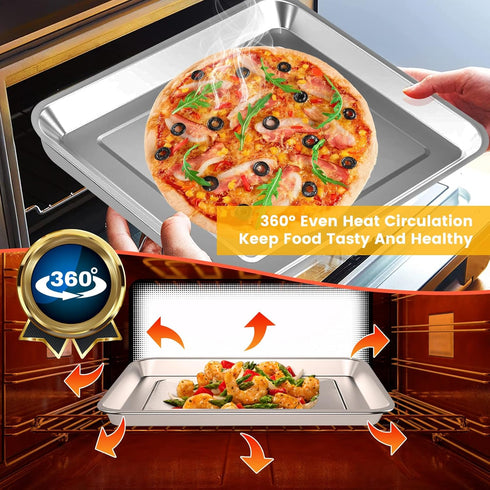 12" × 12" Toaster Oven Baking Pan for Breville Smart Oven BOV800XL, Smart Oven Plus BOV810BSS, Smart Oven Pro BOV845BSS, Smart Oven Air BOV900BSS,...