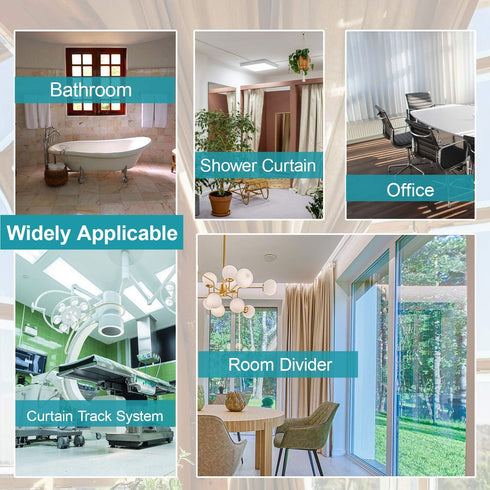 NeatiEase Ceiling Curtain Track, Curved Curtain Rail, Flexible Curved Ceiling Track for Curtains, Room Divider, RV Curtain, Shower Curtain, Hospit...