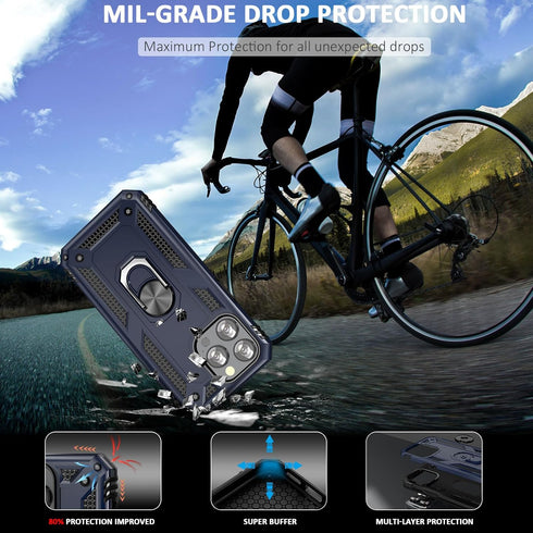 ADDIT for iPhone 12 Case,iPhone 12 Pro Case,with Kickstand Ring,Adjustable Stand,Military Grade,Heavy Duty Protection,Shockproof,Anti-Fingerprint,...