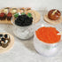 ThougrLyh Caviar Server Set Glass Caviar Dish with 2 Pcs Shell Caviar Spoons Chiller Server with Ice Holder for Shrimp Ice Cream Martinis and Cock...