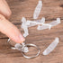 OIIKI 100Pcs Plastic Keychain Clips, Clear Acrylic Keychain Connector Snap Tabs, Card Holder for Keys Rings Office Credit Card Crafts Jewelry Maki...
