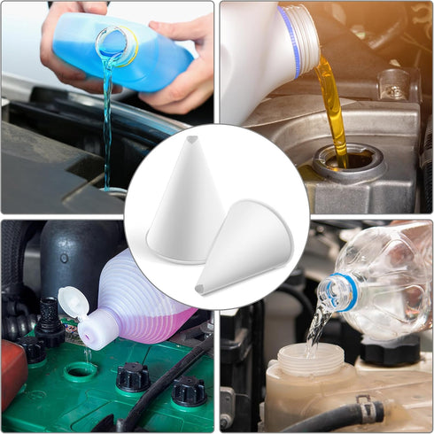 60 Pcs Disposable Engine Oil Funnels- Paper Funnels for Motor Oil- Automotive Car Fuel Funnels Dispenser for Water, Engine Oil, Gas, Coolant...