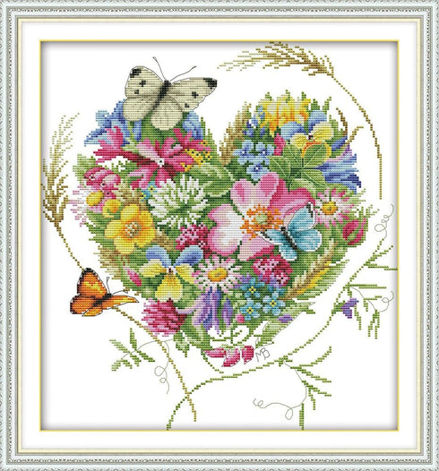 CaptainCrafts Cross Stitch Kits, New Counted Kit Unprinted 14CT Fabric Cross Stitching DIY Art DMC Needlecrafts Embroidery Kit for Adults Beginner...