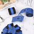 2 Rolls 20 Yards Police Support Wired Edge Ribbon, 2.5"Blue Black Stripe Police Badge Burlap Ribbon Memorial Day Patriotic Ribbons for Wreath Bow ...