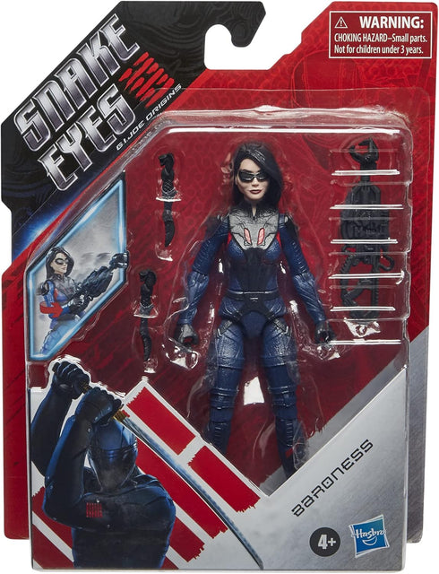 G. I. Joe Snake Eyes: G.I. Joe Origins Baroness Action Figure, Collectible Toy with Fun Action Feature and Accessories, Toys for Kids Ages 4 and U...