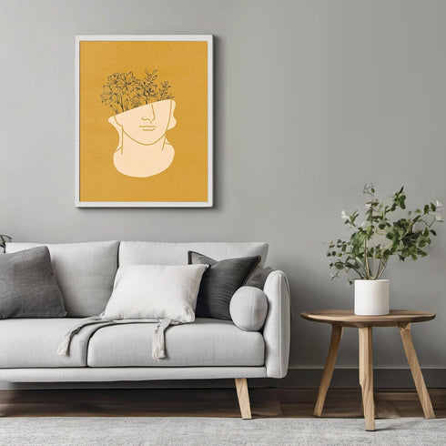 Posterizer 1 pcs-Aesthetic Minimalist chic Line Art-grow your mind-Abstract & Modern Art-Fantasy & Fiction Art-Gift for Art Lovers- UNFRAMED Wall ...