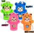 ArtCreativity Face Changing Animal Keychains for Kids - Set of 12 - Cute Keychains with 4 Different Expressions and 5 Designs - Animal Birthday Pa...