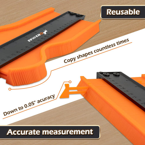 Contour Gauge Profile Tool 10inch, Christmas Gifts for Men Dad Boyfriend Husband, Shape Duplicator Flooring Tools for Woodworking Carpenter, Stock...