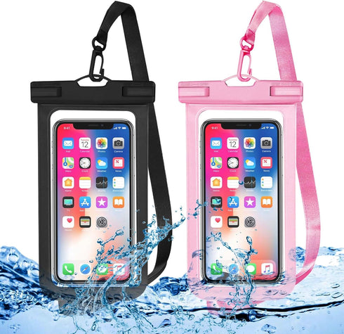 Waterproof Phone Pouch, IPX8 Waterproof Cell Phone Case for iPhone 15 14 13 Pro Max Plus Galaxy S22 S23 up to 7" Essential Dry Bag for Beach Cruis...