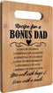 Bonus Dad Gifts Cutting Board Chopping Board, Best Bonus Dad Gifts from Daughter Son, Step Dad Gifts, Recipe for a Bonus Dad Bamboo Cutting Boards...