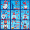 4th of July Gnome Window Clings Decorations 9 Sheets Patriotic Window Clings Red White and Blue Party Supplies Decor for Home School Office Classr...
