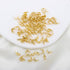 100 Pcs 18K Gold Crimp Beads for Jewelry Making - 4mm Crimp Bead Covers, Knot Covers for Jewelry Making, Knot Covers Clamshell Fold-Over Bead Cove...