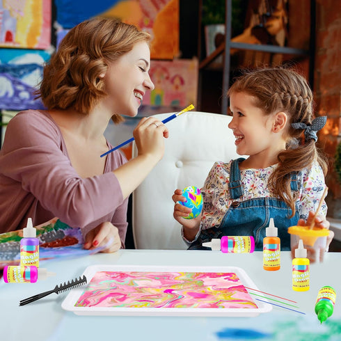 Titoclar Art Supplies for Kids Girls,Water Marbling Paint Kit,Arts & Crafts for Kids Ages 8-12 6-8 3-5, Birthday Gifts Toys for Girls 3+ Years Old...