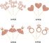 Ercadio 36 Pack Bride to Be Cupcake Toppers Rose Gold Glitter Dress Heart Ring Cupcake Picks Wedding Bachelorette Bridal Shower Party Cake Decorat...