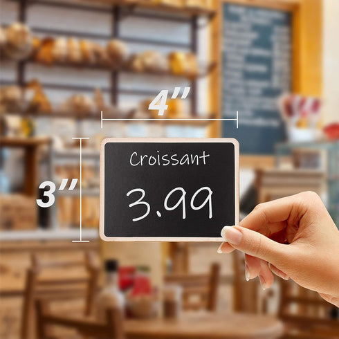 20+1 pcs Wood Mini Chalkboard Sign with Easel Stand Special Event Decorations, Table Numbers Plants, Weddings Place & Birthday Parties Cards, Blac...