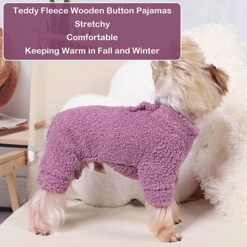 Small Dog Sweater Dog Clothes for Small Dog Girl Boy Fleece Puppy Sweater Jammies 4 Leg Dog Pjs for Chihuahua Yorkie Spring Winter Warm Onesies Ju...