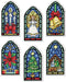 Design Works Crafts Stained Glass Counted Cross Stitch Ornament Kit, White...