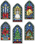 Design Works Crafts Stained Glass Counted Cross Stitch Ornament Kit, White...