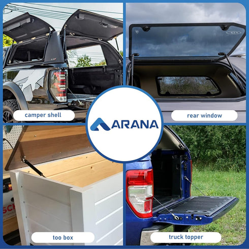 ARANA C16-06389 C16-33275 14 inch Gas Struts Spring Shocks, C16-28554 14" 24Lb Prop Lift Support for Truck Leer Camper Shell are Cap Topper Door R...
