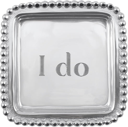 Mariposa "I do" Beaded Square Tray...