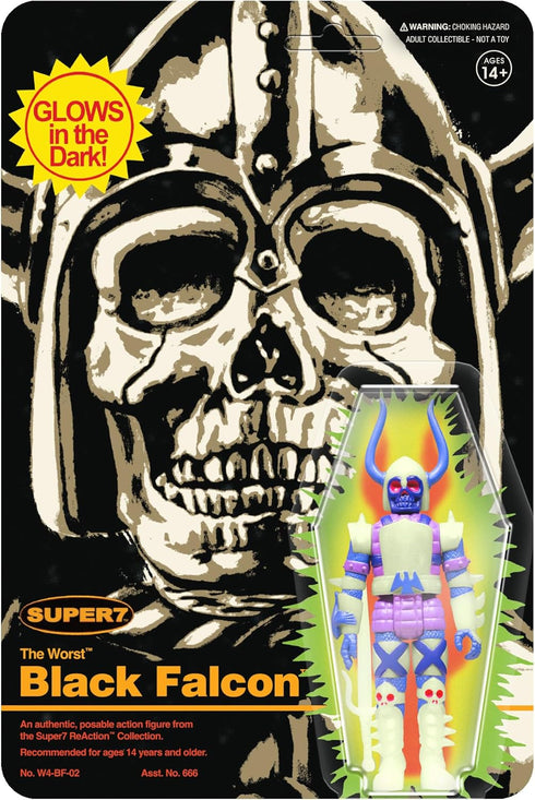 Super7 The Worst Black Falcon (Monster Glow) - 3.75" The Worst Action Figure Collectibles and Retro Toys...