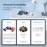UCOMX 3 in 1 Charging Station for Multple Devices,Foldable 3 in 1 Wireless Charger for Travel,Nano Wireless Charging Station for iPhone 15 14 13 1...