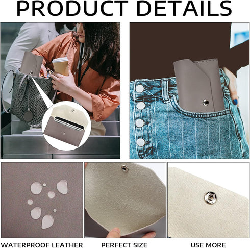 Cash Wallets for Women, Reusable Envelopes for Cash Leather Cash Envelope Wallet Men and Women Cash Wallet Envelope for Budgeting Cash Check Billi...