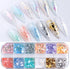 Iridescent Glitter Nail Art Sequins Holographic 3D Irregular Ultra Thin Nail Art Glitter Flakes Design Shiny Mermaid Nail Glitter Slices Resin Acr...