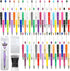 150 Pieces DIY Beadable Pens Kit - 50 plastic Beadable Pens Bulk, Refills & pen bags Included - Beaded Pens Black Ink Ballpoint Cute Pens for Stud...