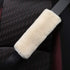 Soft Genuine Sheepskin Wool Auto Seat Belt Cover Seatbelt Shoulder Pad for a More Comfortable Driving, Compatible with All Cars(Beige)...