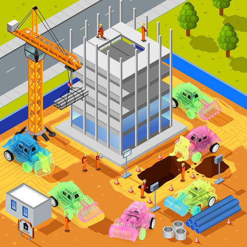 28 Pcs Construction Toys for Boys Kids 4-8 Construction Party Favors Mini Pull Back Vehicles Small Construction Excavator Truck Sand Toy for Pinat...