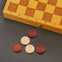 72 Pieces Wood Checkers 1.06 Inch Wooden Checkers Pieces Set with Stackable Ridge in Drawstring Storage Pouch for Board Game, Dark Brown and Natur...
