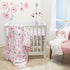 Bedtime Originals Blossom Fitted Mini Crib Sheet - Pink, Gray, White, Floral...